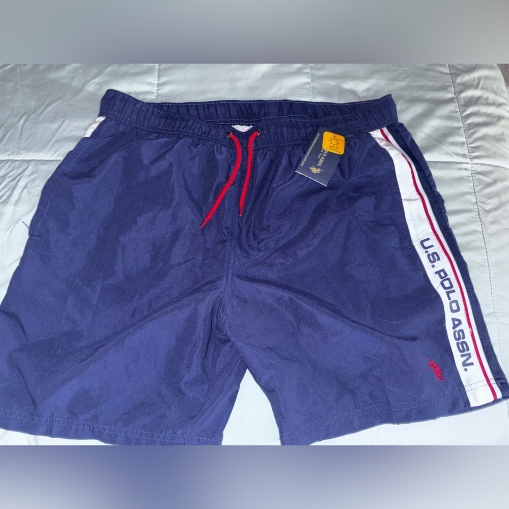 U.S. Polo Assn. Blue Elastic Waistband swim Shorts WT